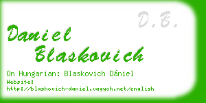 daniel blaskovich business card
