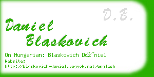daniel blaskovich business card